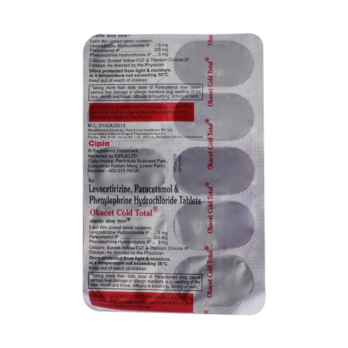 Okacet Cold Total Tablet